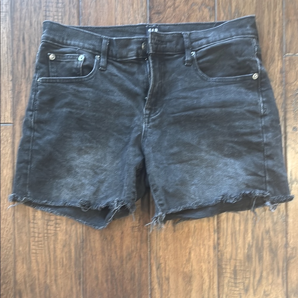 Gap Sz 27 black denim cutoff shorts 5 inch inseam